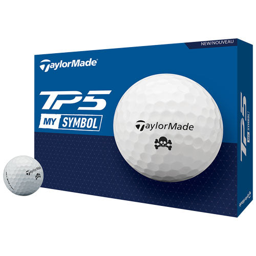 TaylorMade 2024 TP5 My Symbol Skull Print Golf Ball