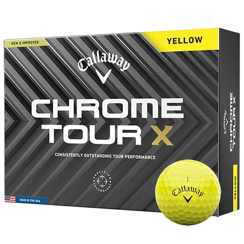 Callaway 2024 Chrome Tour X Yellow Golf Ball