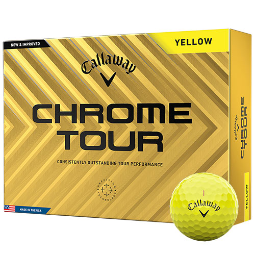 Callaway 2024 Chrome Tour Yellow Golf Ball