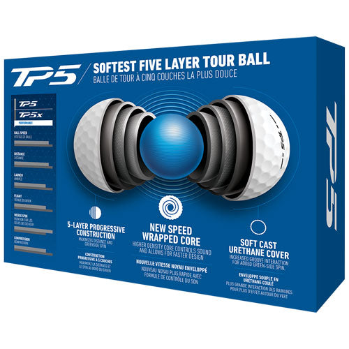 TaylorMade 2024 TP5 My Symbol Skull Print Golf Ball