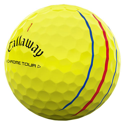 Callaway 2024 Chrome Tour Yellow Triple Track Golf Ball