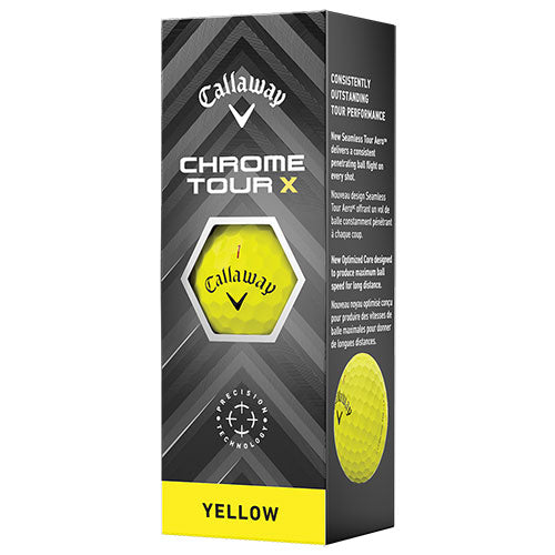 Callaway 2024 Chrome Tour X Yellow Golf Ball