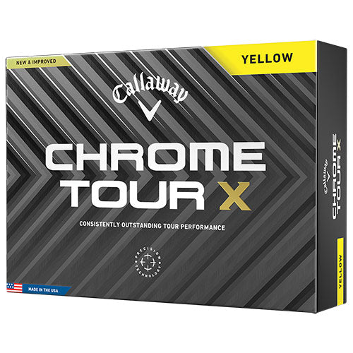 Callaway 2024 Chrome Tour X Yellow Golf Ball