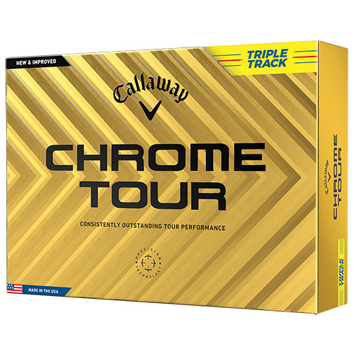 Callaway 2024 Chrome Tour Yellow Triple Track Golf Ball