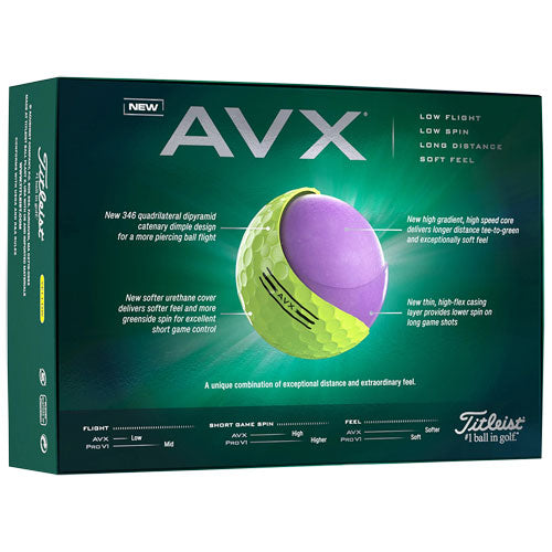 Titleist 2024 AVX Personalized Yellow Golf Ball